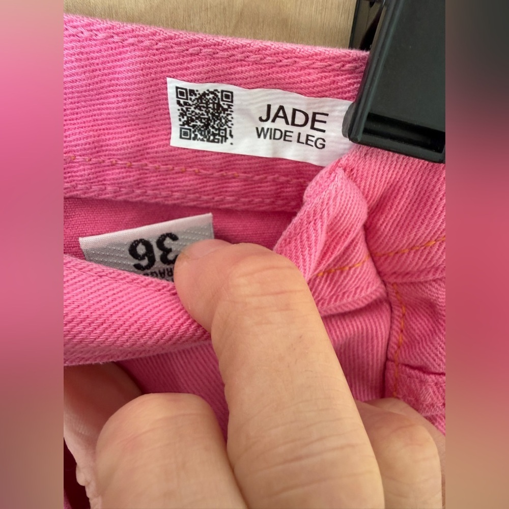 Flor De Lis Calça Jeans Wide Leg "Jade" In Rosa Wash - Picture 10 of 14